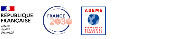 Logos: Ademe, République française, France 2030